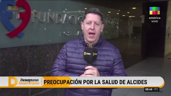 Alcides se encuentra internado en la Fundación Favaloro