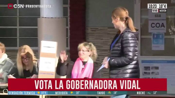 El voto de María Eugenia Vidal - Fuente: C5N