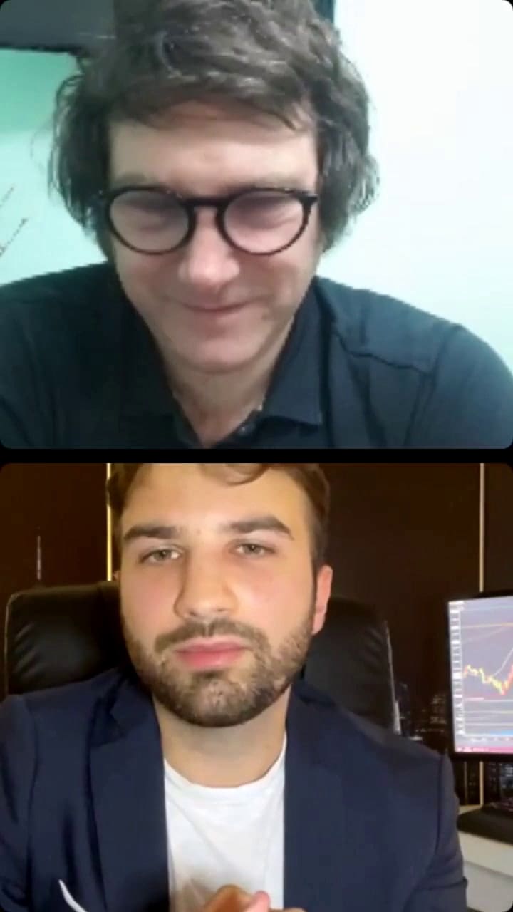 Milei y Novelli en una videocharla pública, de 2022