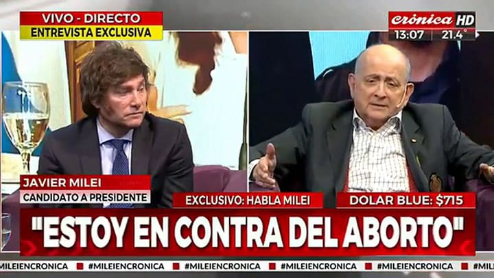 El candidato a presidente Javier Milei habló sobre la relación con sus padres