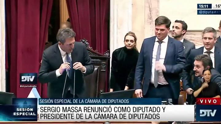 El blooper de Sergio Massa en la sesión de Diputados