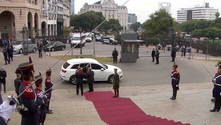 El presidente Mauricio Macri recibió a Ángela Merkel en Casa de Gobierno