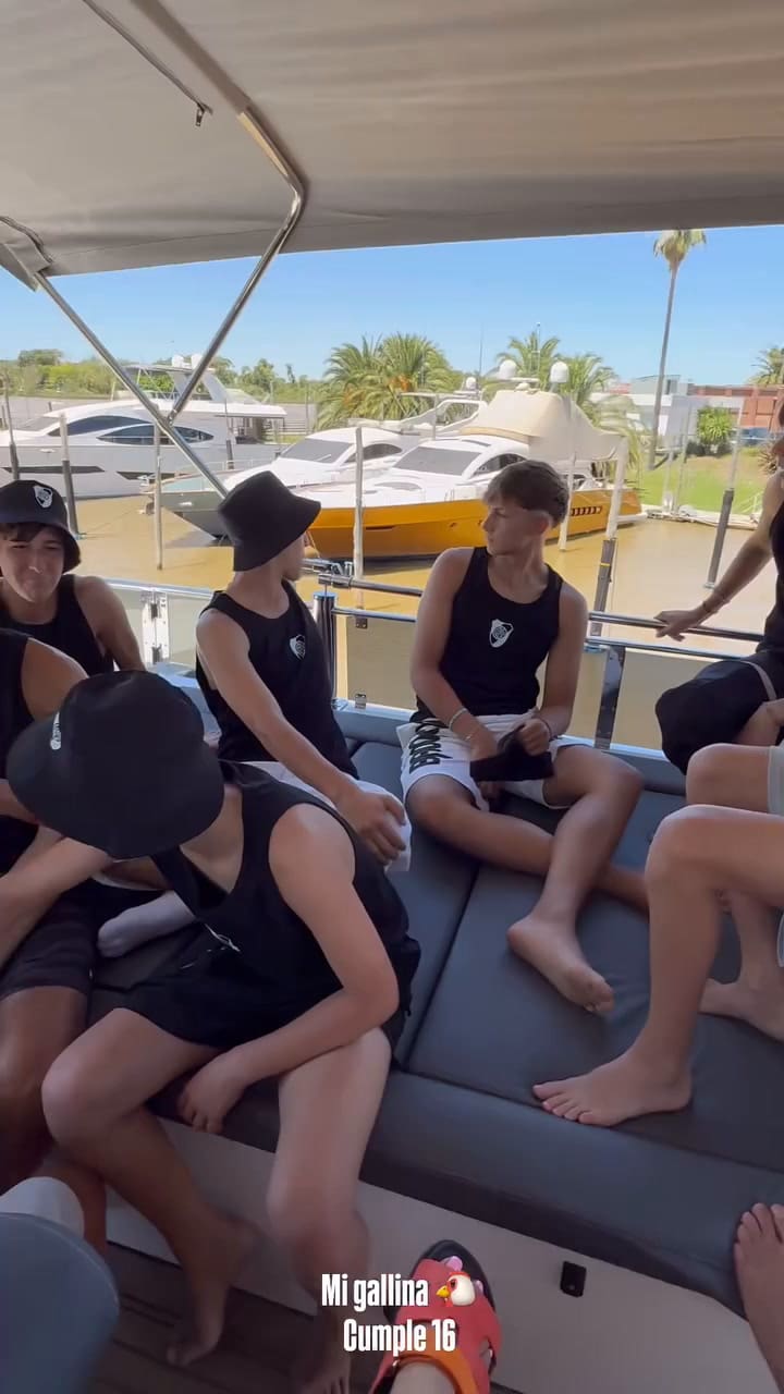 Wanda Nara mostró todo el festejo de cumpleaños en un barco de Valentino, su hijo mayor