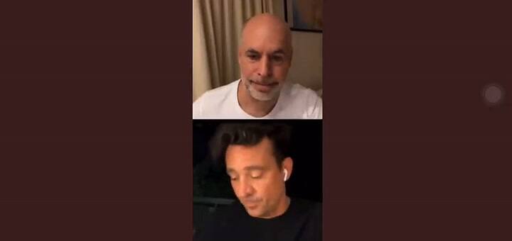 Polémica por los dichos de Chano Charpentier en un vivo de Instagram con Horacio Rodríguez Larreta