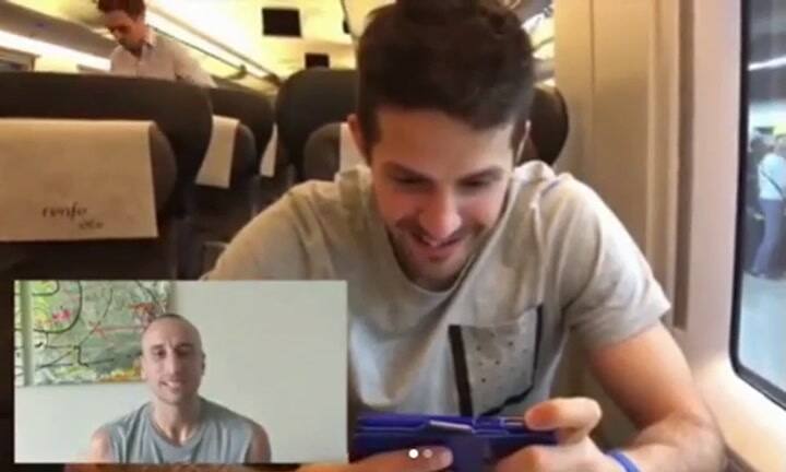 La reacción de Laprovittola al saludo de Ginóbili - Fuente: Instagram