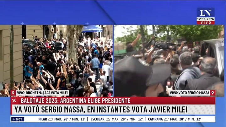 Así Votó Javier Milei. Ln+, úNico Medio