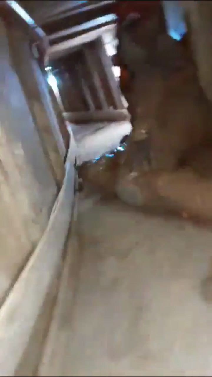 El túnel que conducía al banco Macro de San Isidro, por dentro