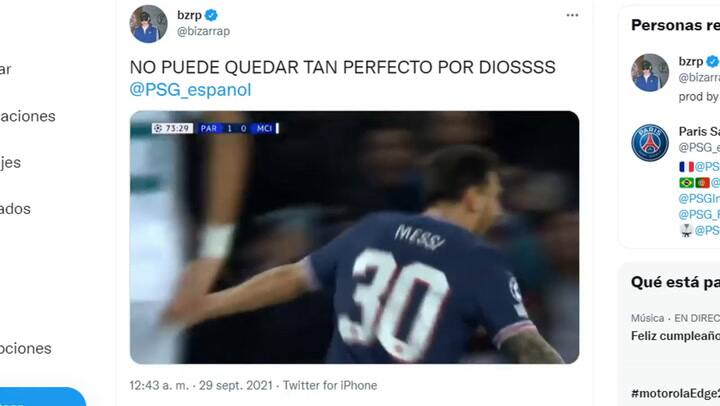 La nueva sesión de Bizarrap con el primer gol de Messi en el PSG de fondo