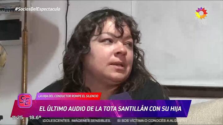 La hija de la Tota Santillan compartio el ultimo mensaje que recibio de su padre