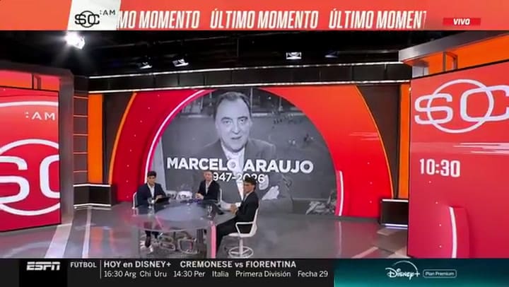 A los 78 años murió Marcelo Araujo y así lo despidieron en ESPN