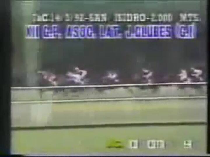 Pablo Falero en el Latinoamericano de 1992, con Potrillón