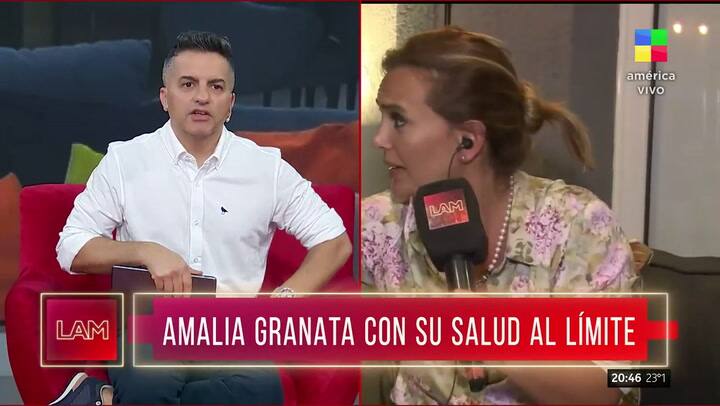 Amalia Granata protagonizó un caótico móvil con LAM: calores, saltos a la pileta e interrupciones inesperadas