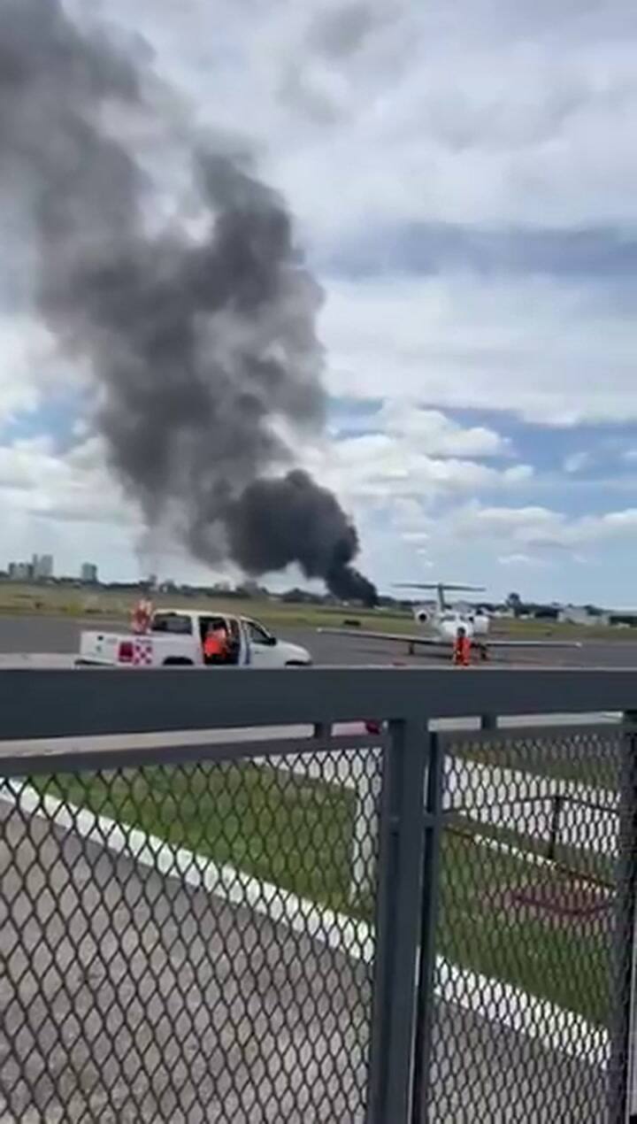 Los videos del avión que se estrelló en el aeropuerto San Fernando