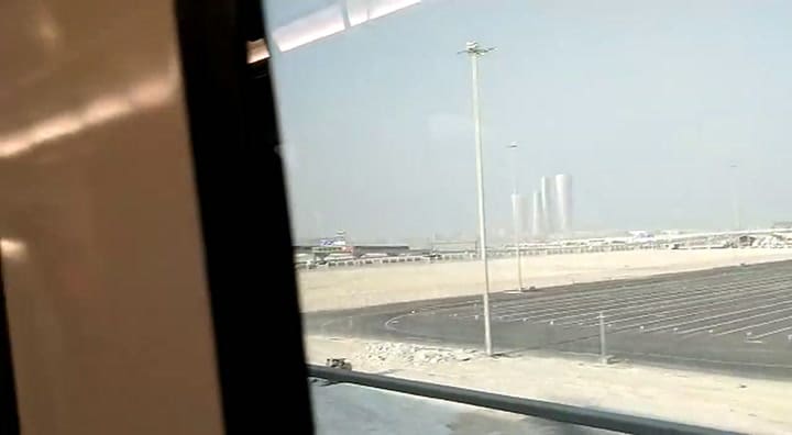 Viaje en subte hacia la ceremonia inaugural