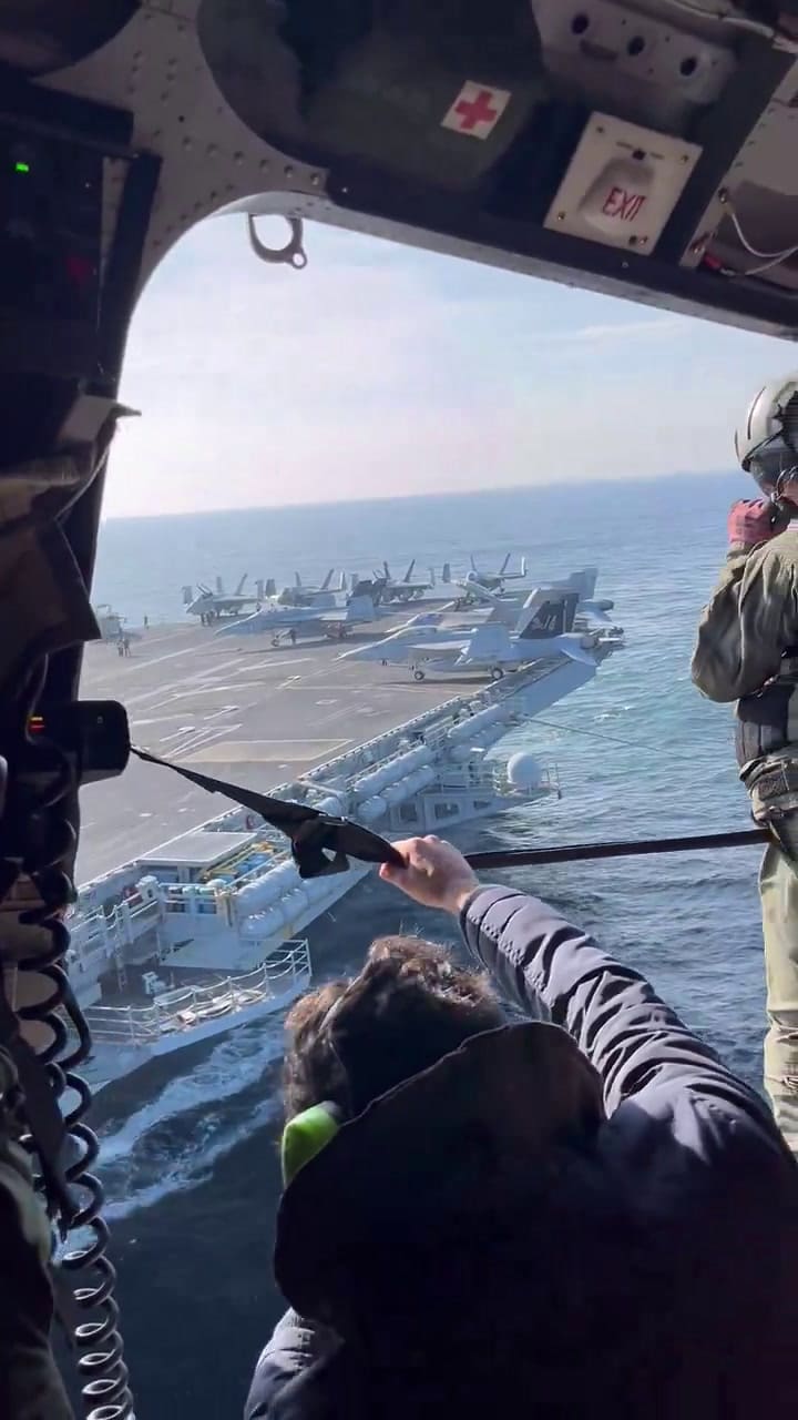 El portaaviones nuclear USS George Washington ya realiza ejercicios militares con la Armada