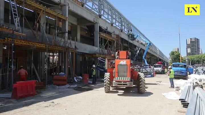 Las obras de Belgrano R vistas desde el drone de LA NACIÓN