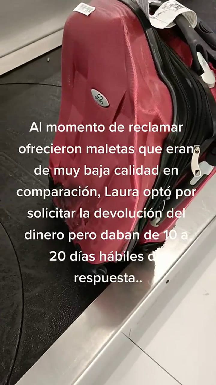 Un hombre mostró la respuesta de un aerolínea ante el destrozo de su valija