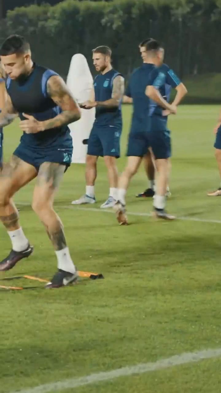 El último entrenamiento de la selección argentina antes de jugar contra Polonia