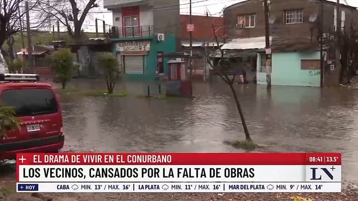 Villa Celina bajo agua