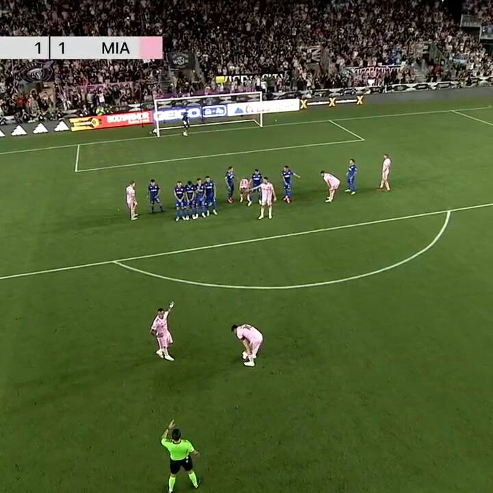 El detalle en la previa al gol de Messi en Inter Miami