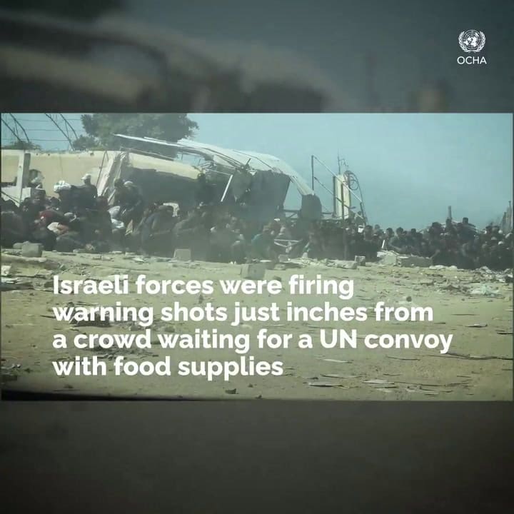 Palestinos buscan ayuda humanitaria en Gaza