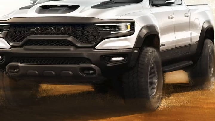 Diseño exterior de la Ram 1500 TRX