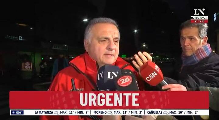 Alberto Crescenti, titular del SAME, en el grave incendio en Recoleta