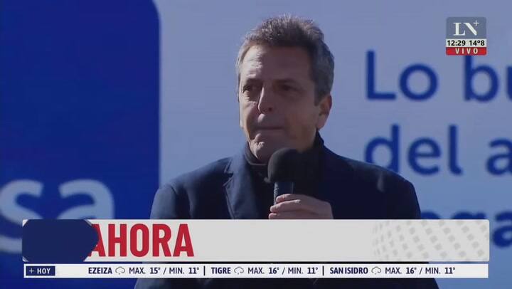Sergio Massa habla sobre el paro de transporte: 'No es una Argentina fácil la que nos toca'