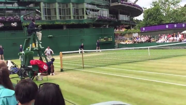 El match point de Gustavo Fernández, el argentino que jugará la final de Wimbledon - Fuente: @sebato