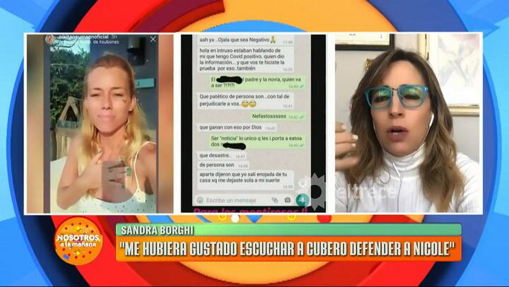 La defensa de Sandra Borghi a Nicole Neumann: 'Sabemos cómo son las cosas en realidad' - Fuente: elt