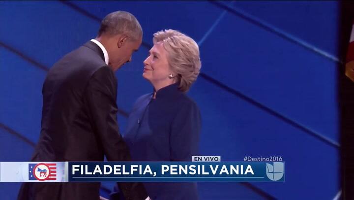 Hilary Clinton agredece el discurso de Obama