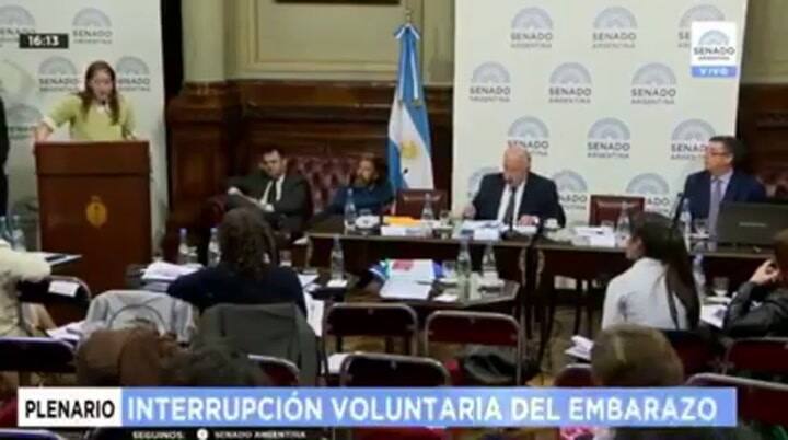 La exposición de una chica de 16 años en el Senado - Fuente: Facebook