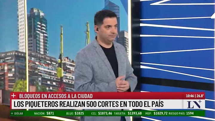 Los principales puntos de cortes de calle en accesos a la ciudad de Buenos Aires