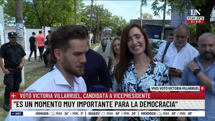 Victoria Villarruel se sumo a los saludos por su cumpleanos a Javier Milei