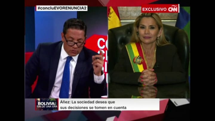 “Evo Morales es un estafador de la democracia”, afirmó Añez - Fuente: CNN