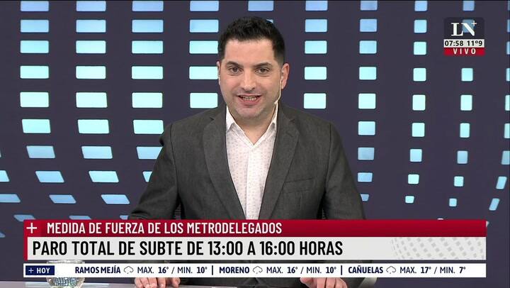 Paro de subtes de hoy, miércoles 26 de julio