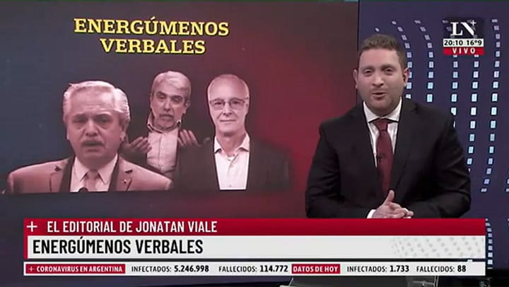 Energúmenos verbales. El editorial de Jonatan Viale.