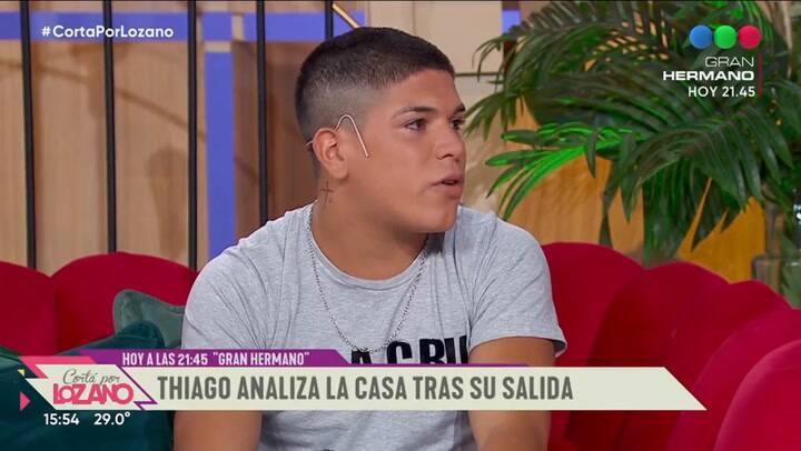 Thiago reveló qué significó para él su paso por Gran Hermano