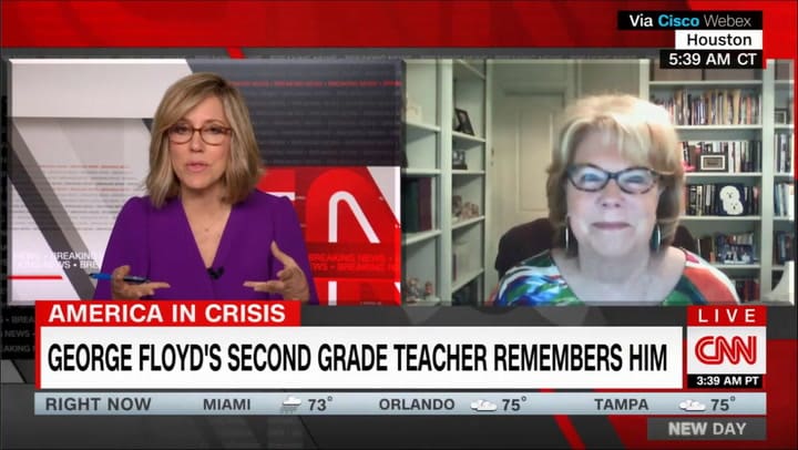 La maestra de la primaria de George Floyd dio a conocer su vocación de niño - Fuente: YouTube