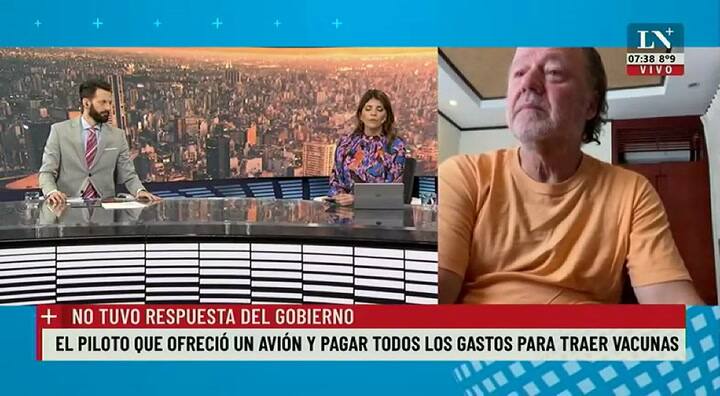 Piñeyro, el piloto que ofreció un avión y pagar todos los gastos para traer vacunas