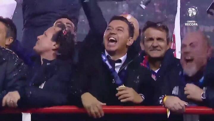 Los festejos de River tras ganar la Recopa - Fuente: River Plate