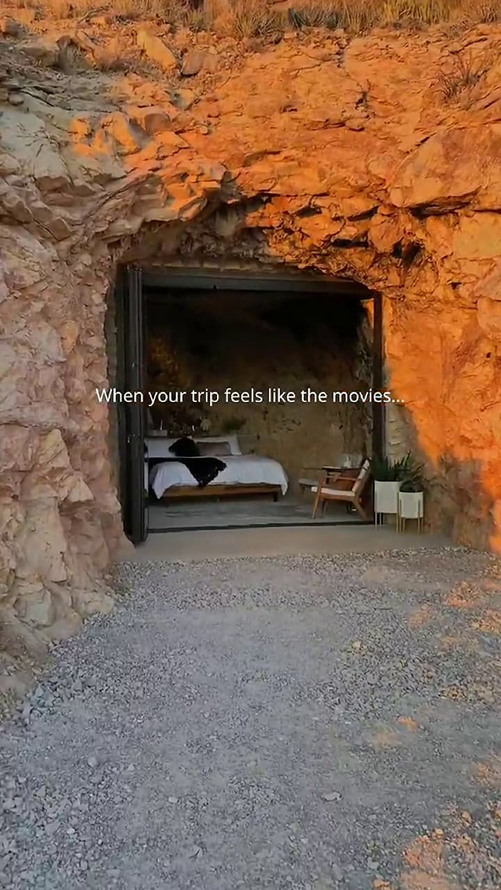 En Texas, las personas se pueden alojar en una cueva