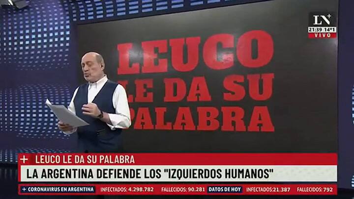 La Argentina defiende los 'izquierdos humanos'. Leuco le da su palabra.