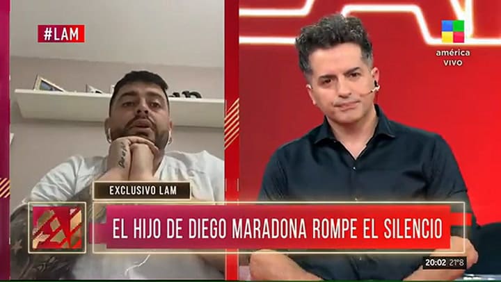 Diego Jr. habló por primera vez de la muerte de su papá, Maradona