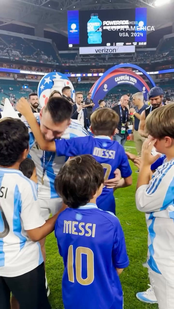 El tierno gesto que tuvo Lionel Messi con sus hijos tras ganar la Copa América