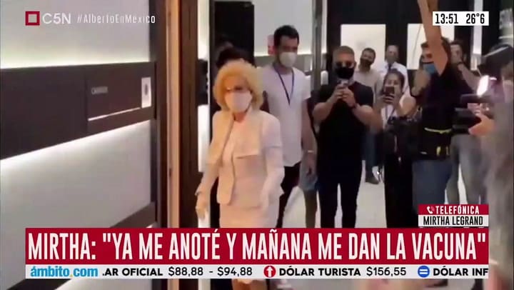 Mirtha Legrand: 'Ya me anoté y mañana me dan la vacuna'