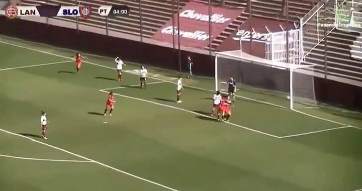 Maca Sánchez puso el 1-0 para el Ciclón - Fuente: #vamoslaspibas