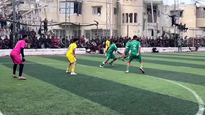 Regreso del fútbol en Gaza