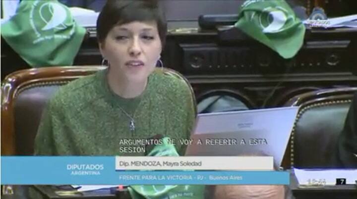 Debate por el aborto: la palabra de Mayra Mendoza - Fuente: HCDN