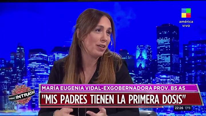 María Eugenia Vidal habló sobre el manejo de las vacunas y la policía - Fuente: América